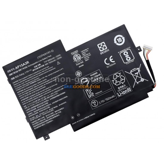 3.75V  30Wh  2 cells  Li-Polymer  Black