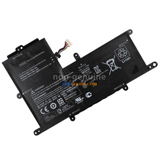 7.6V  37Wh  2 cells  Li-Polymer  Black