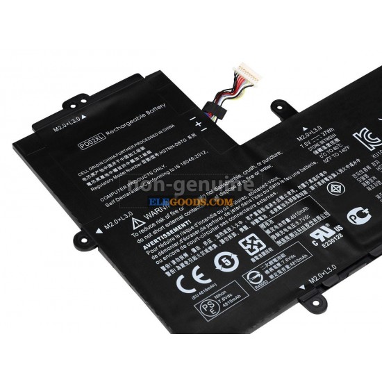 7.6V  37Wh  2 cells  Li-Polymer  Black